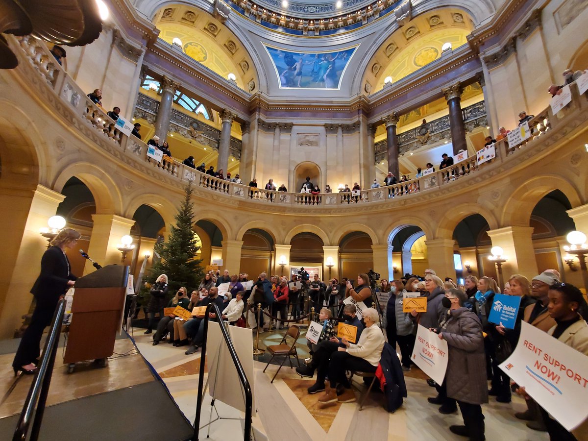 With hundreds of housing advocates calling for $2 billion for housing. Our #mnleg needs to #startwithhome and invest big in rental assistance through #bringithomemn