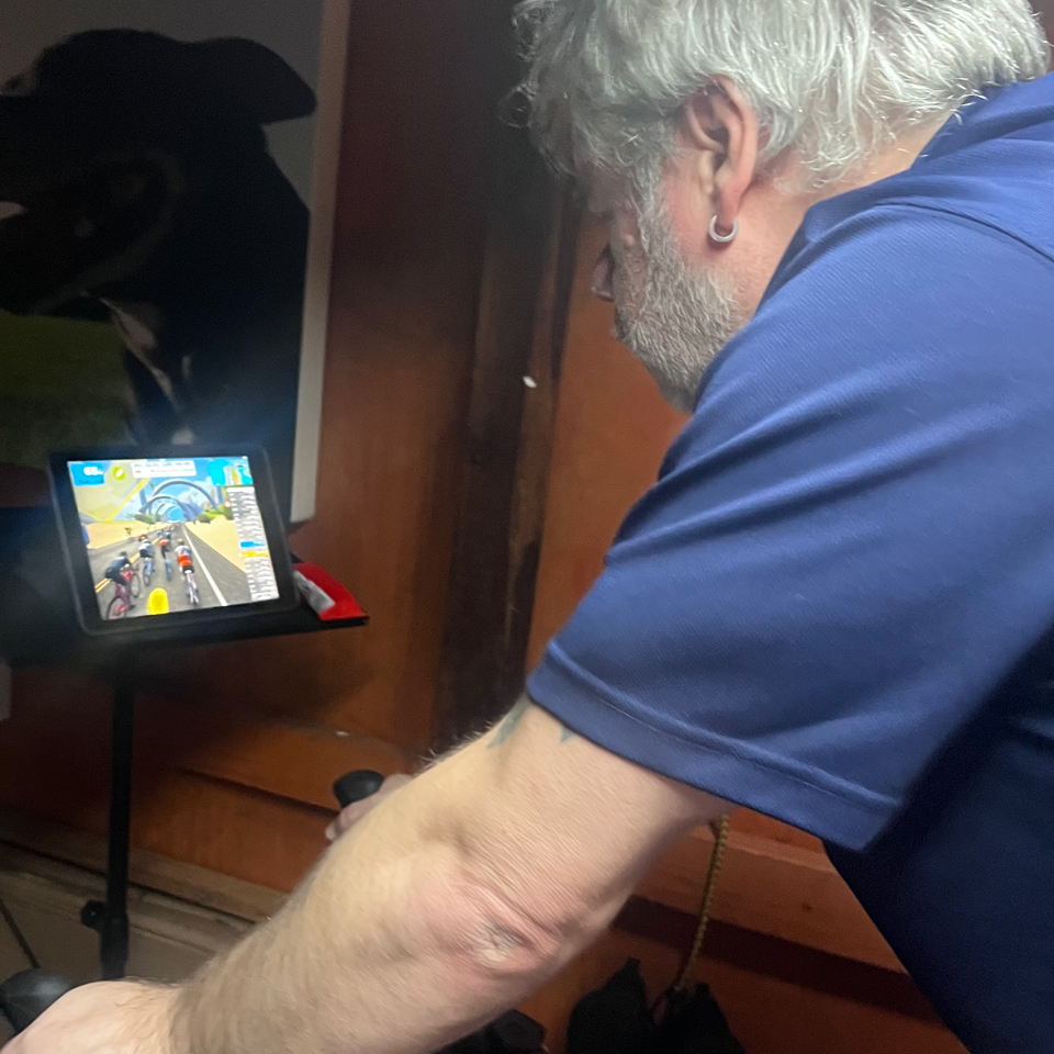 pixelcovecreate's tweet photo. So, 10 days later than planned, due to us both having the pesky flu, the training for our challenge has begun. The first 20km have been pedalled. Safe to say BridgeIt was less than impressed. #976TheBridge #WhereIsBridgeIt #helpthehomeless #TheBridge #localawareness #charity https://t.co/LH8vz37ygr