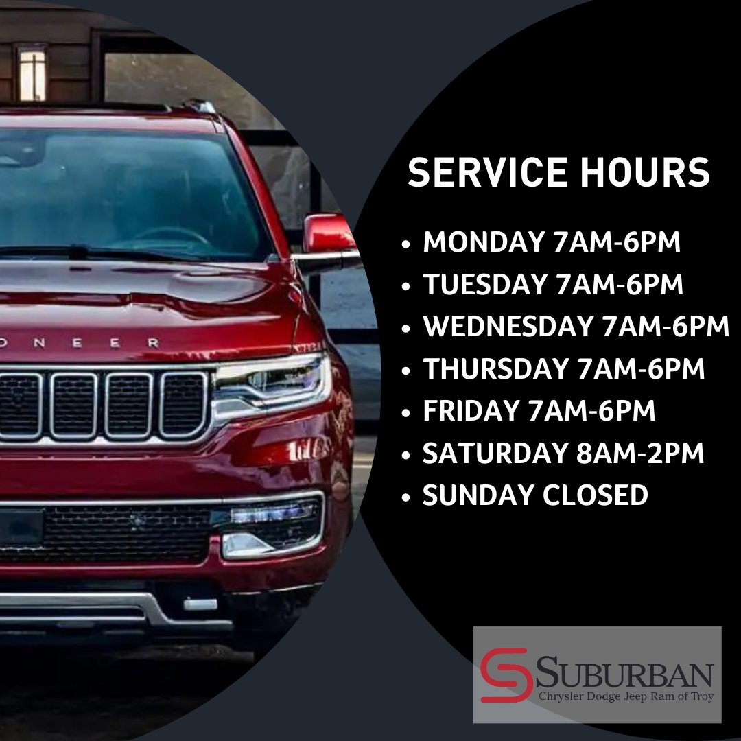 Do you need service done on your vehicle? 
Come see our maintenance team whenever is convenient for you. 

📍1790 Maplelawn Dr. Troy MI, 48084

#service #carservice #servicehours #maintenancecheck