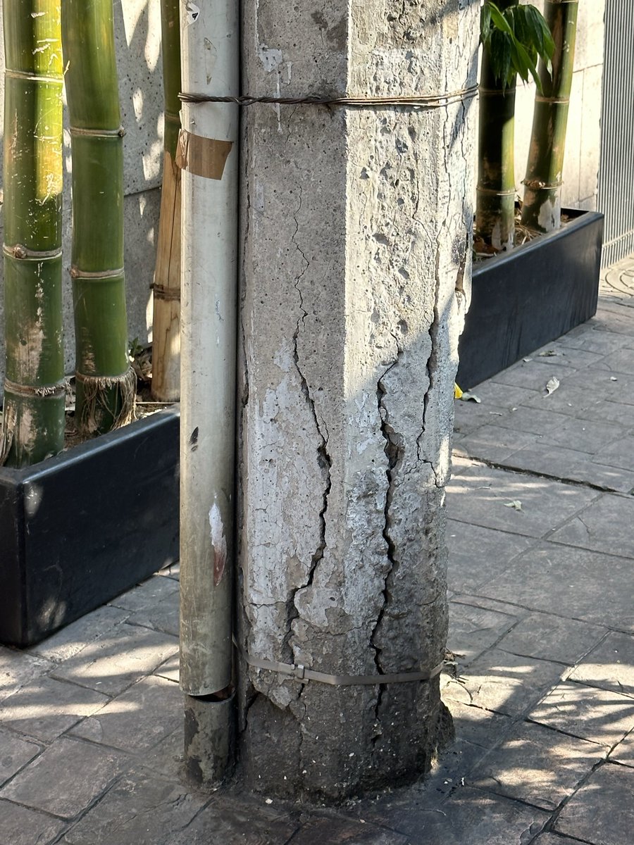 RNettel's tweet photo. @DenunciaCfe @MexLibre_MH @SEDEMA_CDMX @SOBSECDMX muchos postes de la CFE están MUY DAÑADOS. En la calle Rafaél Rebollar, colonia San Miguel Chapultepec. Este caso es frente a Rafaél Rebollar 126. Alto riesgo en caso de sismo. RT, por favor. https://t.co/4VBt3WqVFI