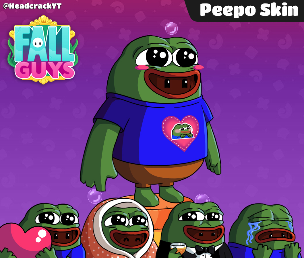 ¿CÓMO SERÍA LA SKIN DEL PEEPO EN FALL GUYS?

Pues aquí otro fan art que hice hace tiempo pero no lo llegué a publicar ya que faltaban algunos detalles🎨✨

Unas poses extras en la parte inferior, como sus emotes más representativos 🐸🤣

#Peepo #FallGuys #fallguysart #fanart