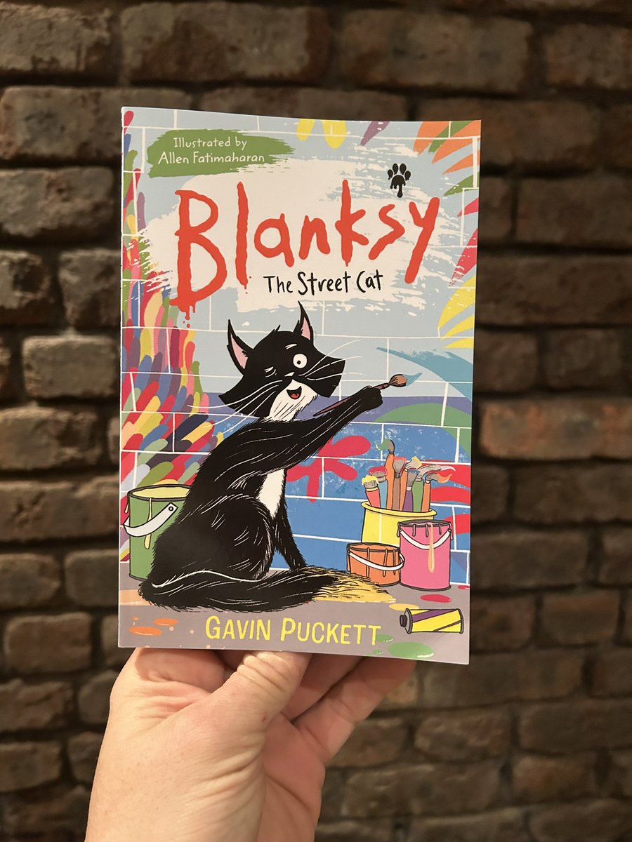 GavPuck's tweet image. **New Book Klaxon** So happy to finally get my paws on my latest book ‘Blanksy the Street Cat’ illustrated by the amazing @AFatimaharan.  Out Feb, but available to pre-order now.   Huge thanks to Allen for doing such an amazing job &amp;amp; @FaberChildrens for being awesome! #artycat