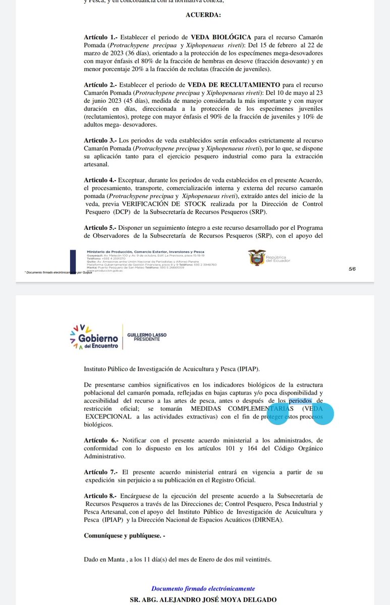 CamaronPomada's tweet photo. Noticias de VEDA 2023

Para todos los interesados, la veda de camarón pomada para este 2023 quedan definidas así:

Veda Biológica
Febrero 15 a Marzo 22

Veda de Reclutamiento
Mayo 10 a junio 23

Fuente: Subsecretaría de Pesca https://t.co/vVYb9UXxtV