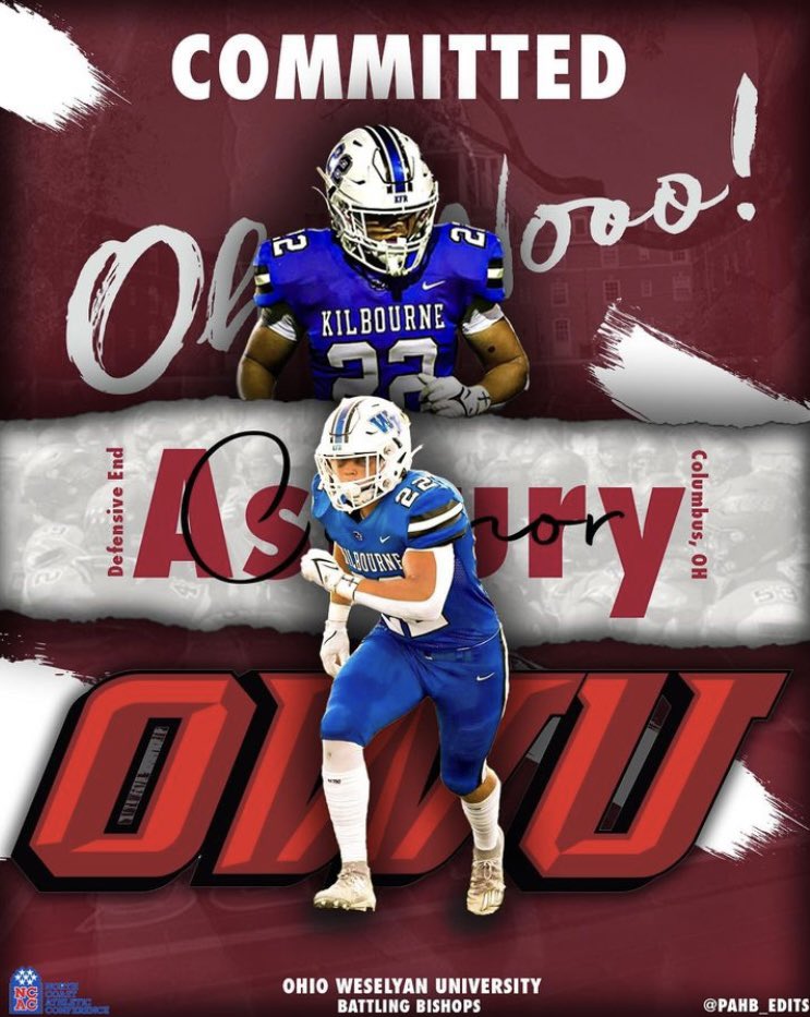 Connor Asbury, 2022 Handshake America student-athlete from Worthington Kilbourne High School (Worthington, OH), has committed to playing football at Ohio Wesleyan University. 

Congratulations, Connor!