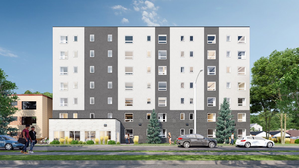 In partnership with <a href="/EfficiencyMB/">Efficiency Manitoba</a> &amp; Opaskwayak Cree Nation, 69 apartments will be built in <a href="/cityofwinnipeg/">City of Winnipeg</a> by summer of 2024. These affordable &amp; energy-efficient units will be provided to Indigenous students, young families, and elders.
#NationalHousingStrategy 🏡