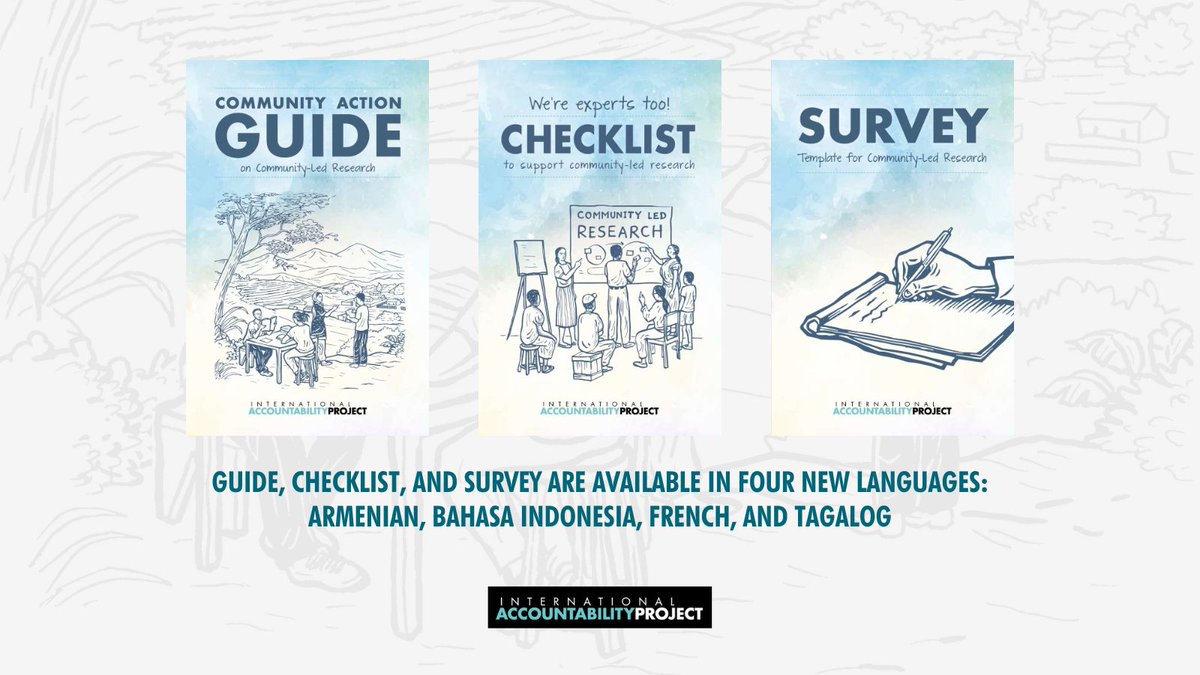 4accountability's tweet image. &quot;Communities can lead their own research to determine their own development priorities.&quot;

🗎Grab complete booklets on #CommunityLedResearch in new languages!

🇮🇩bit.ly/IAP_Action_Id
🇵🇭bit.ly/IAP_Action_Tl
🇫🇷bit.ly/IAP_Action_Fr
🇦🇲COMING SOON