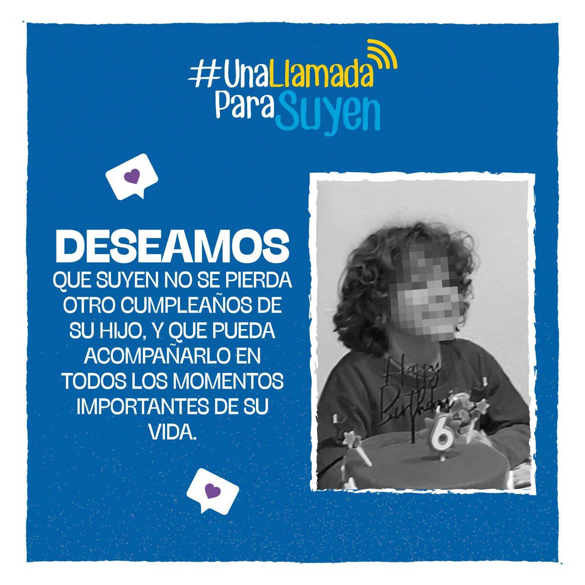 Nuestro pequeño cumplió 6 años en enero. Este es su segundo cumpleaños sin su madre. Que pueda seguir oyéndola y viéndola al menos a través de una llamada.