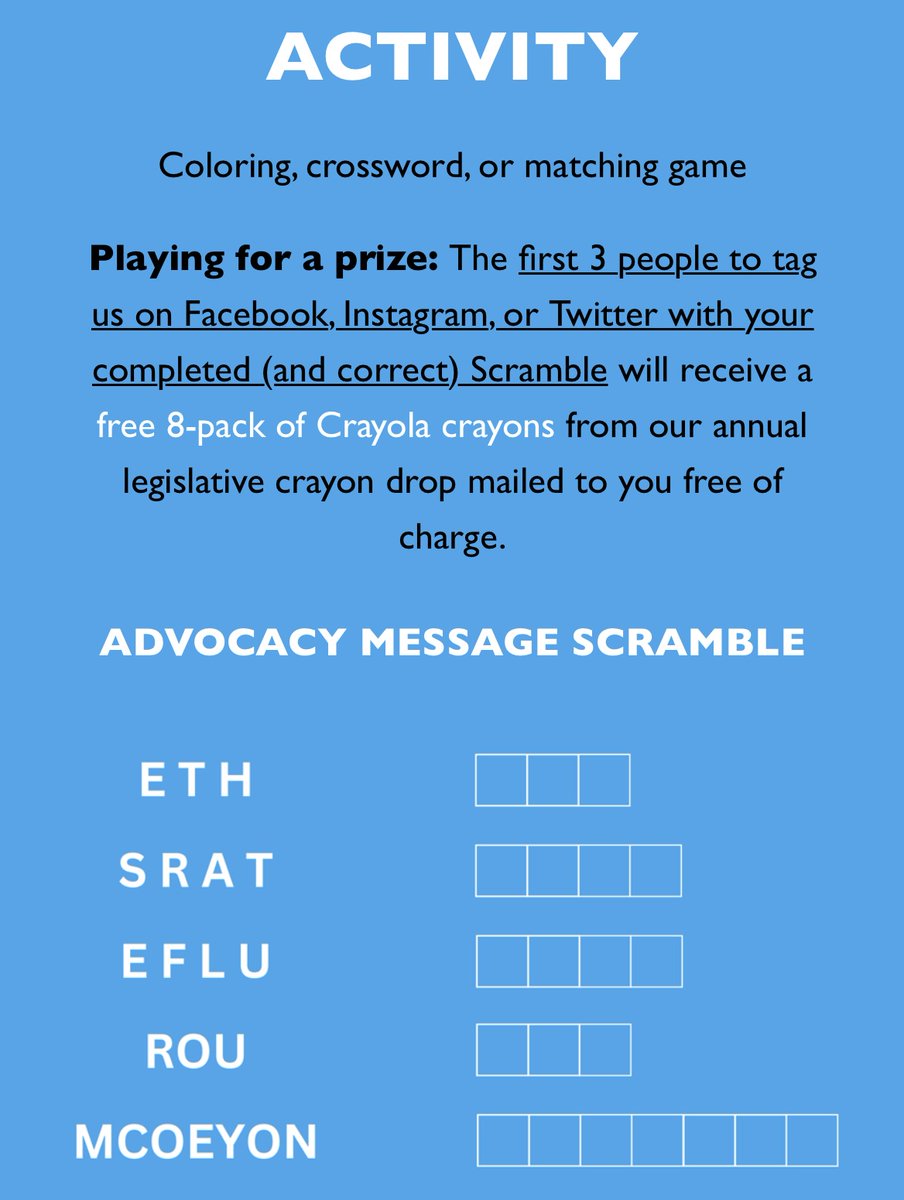 Another successful Crayon Drop! Soon we’ll see which lawmakers can make it to Maryland Arts Day 🖍 Thursday, Feb 16

🎨 We give out the extra crayons for readers who complete the activity in our Advocacy Ave newsletter (attached)!! 🥳
