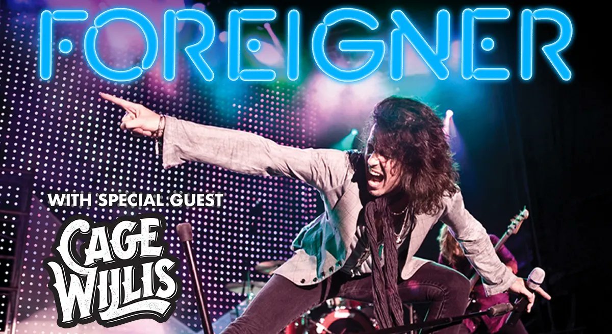 🚨SUPPORT ADDED!🚨 @CageWillis will be supporting @Foreigner when they play The Plaza on May 17. Don’t miss it!  Get tickets now >> bit.ly/3TXFP5t