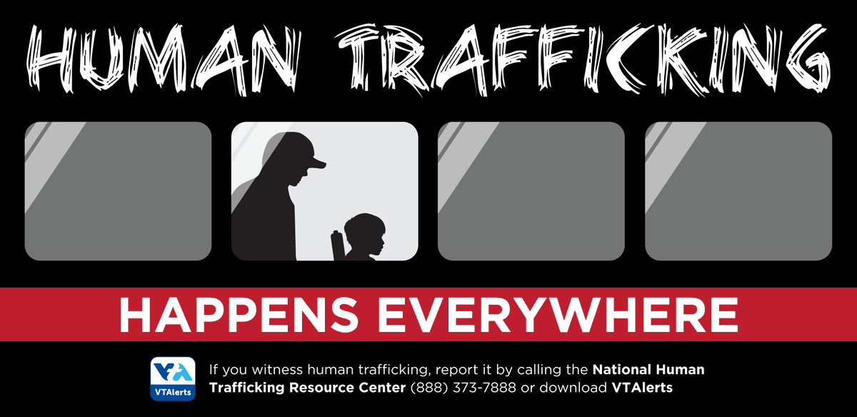 VTA's tweet photo. January 11th is Human Trafficking Awareness Day. You can help stop this modern-day form of slavery. As the model for CA #AB2034, VTA stands against human trafficking. Learn more: https://t.co/8PFcohWFMR #EndHumanTrafficking #HumanTraffickingHappensEverywhere https://t.co/UvR4goZZpN
