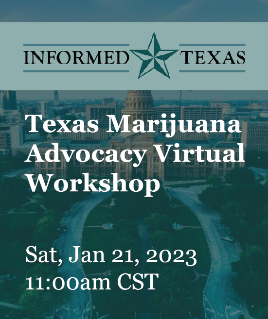 InformedTX's tweet photo. Join #InformedTX &amp; #TXMJPolicy on 1/21/23 at 11am. #TXMJWorkshop will cover:
 
#Cannabis 101
Texas #Hemp Program
Federal Policy
#Texas Compassionate Use Program
Decriminalization
Legalization
Political Timeline
Preparing for #txlege
 
Register: https://t.co/lcZeG87J6N https://t.co/omKpWHOGdH