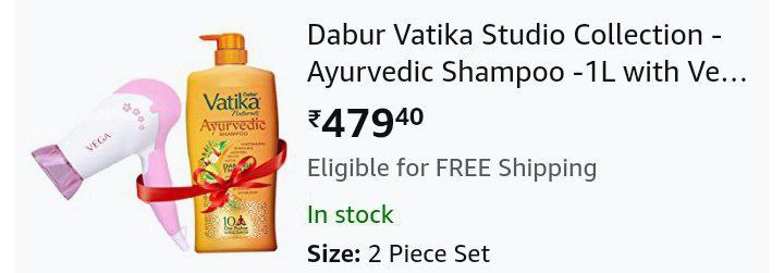 Dealzie_Deals's tweet image. Dabur Vatika Studio Collection - Ayurvedic Shampoo -1L With Vega Hair Dryer Combo

✅Offer Price: ₹479/-

❌MRP: ₹799/-

😍Discount: 319 (40%)

🔗Link: amzn.to/3XoE3Mk

#DABUR #Shampoos