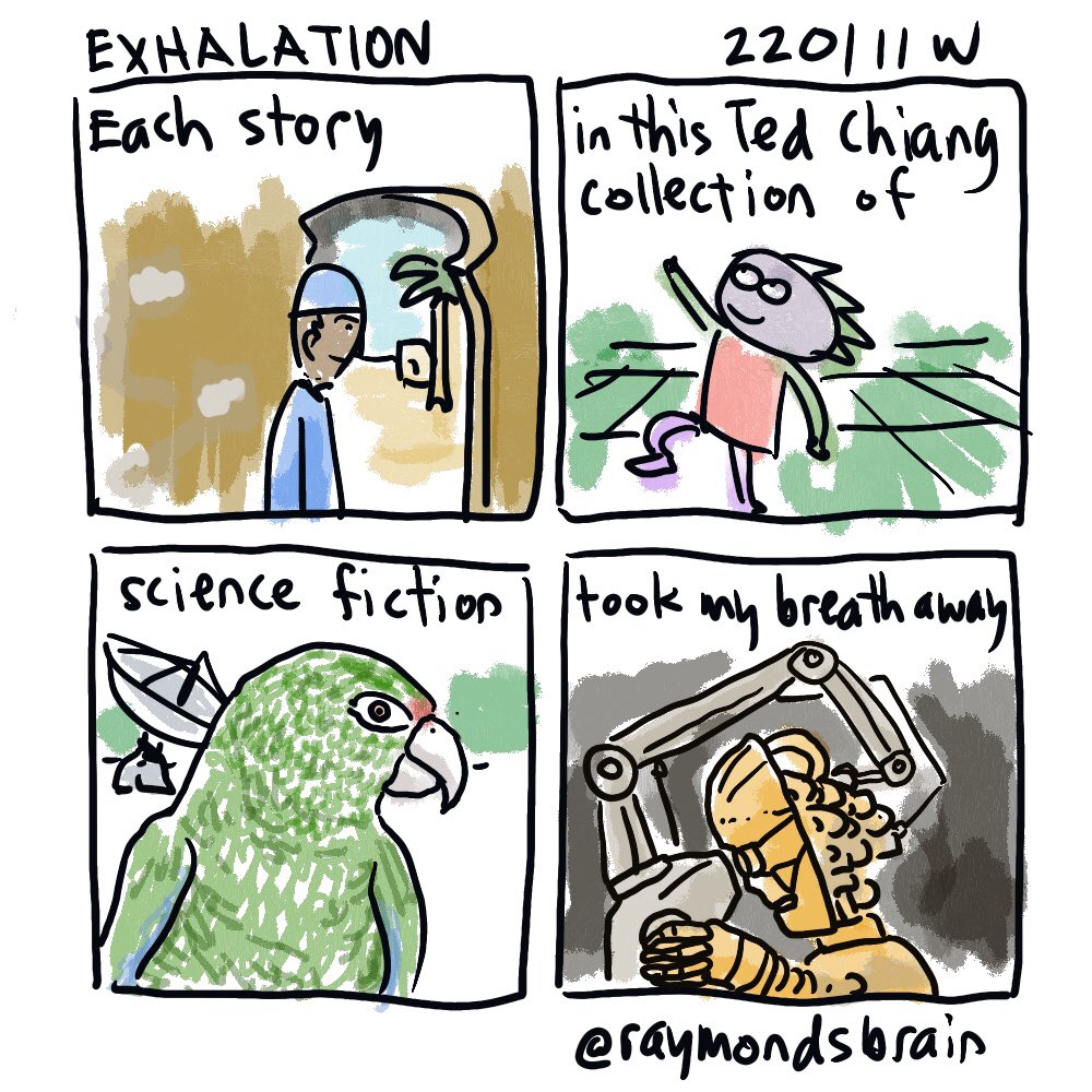 raymondsbrain's tweet image. Really enjoyed #Exhalation audiobook with commentary by the author #TedChiang