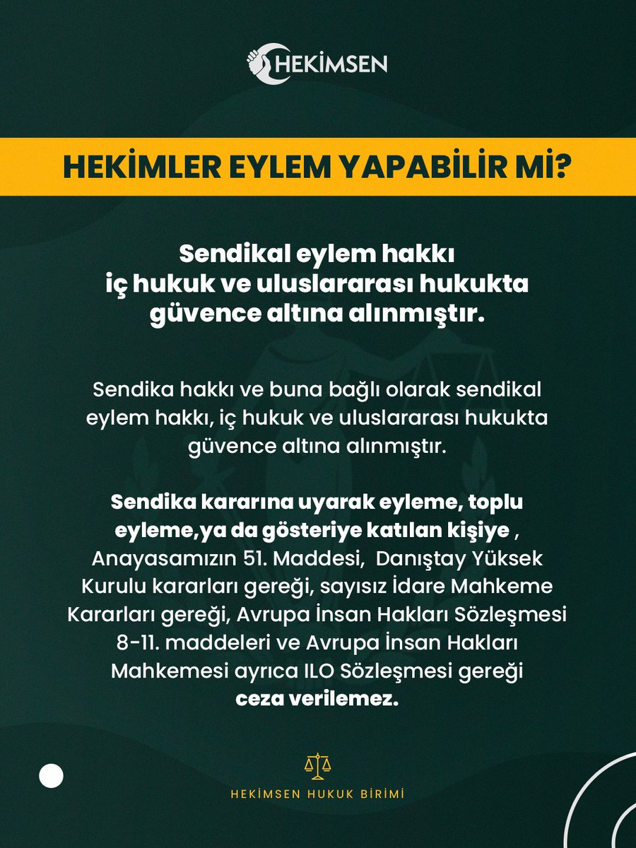 hekimsen's tweet photo. Hekimsen Hukuk Birimi; tamamen yasal olan 12 Ocak İş Bırakma eylemimize katılan tüm hekimlere sendikamız üyesi olması fark etmeksizin ücretsiz hukuki destek verecektir.  #HekimsenHukukBirimi https://t.co/pHiloEnrdR