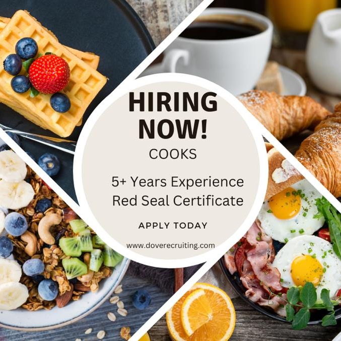 DoveRecruiting's tweet photo. Job Post Alert ⚠️

We are looking for #cooks with over 5 years of experience and having a Red Seal Certificate. 

If you think you qualify for this post, kindly visit our website and apply now!
#hiring #hiringnow #jobalerts #jobsabroad #vacancy #cook #vacancyforcook #Trending https://t.co/rWGOyN8VWf