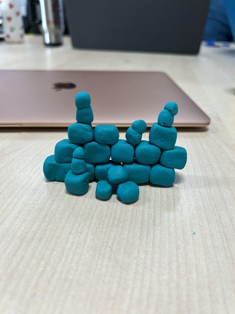 GraceM_History's tweet photo. Play-doh isn’t just for kids! Today we looked at teaching history at A Level, and different activities we can do in class to create discussion. We used play-doh to create a historic event before guessing each others creations. @UWPGSEC #historyteacher #teachertwitter https://t.co/6JgrahOuT1