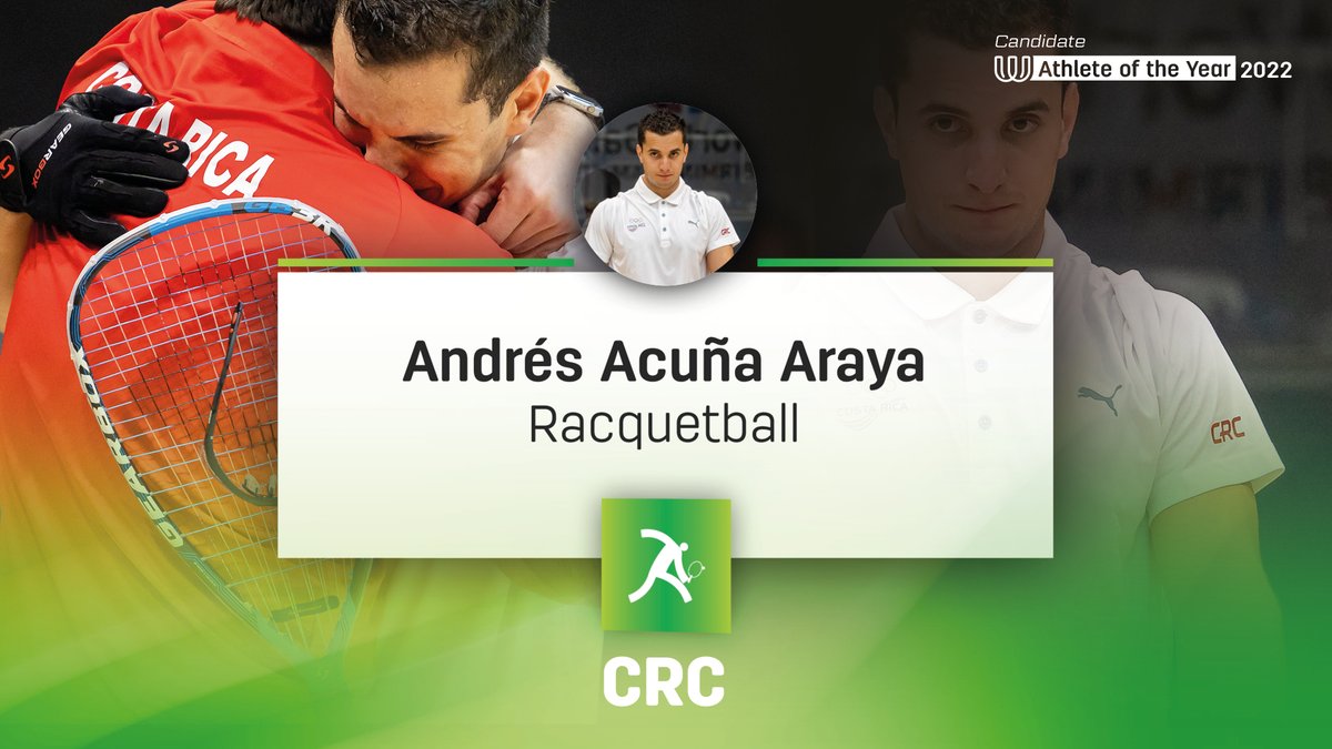 Andrés Acuña Araya 🇨🇷 was the runner-up in the #Racquetball World Champs 2021, but at The World Games 2022 he won gold! He is the first TWG medallist from Costa Rica. He is a candidate for The World Games Athlete of the Year! Vote NOW: theworldgames.org/pages/athlete-… 

#TheWorldGamesAOTY