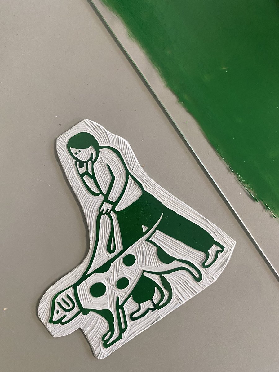 BananaBlahBlahh's tweet image. Polka dog 🐶⚫️

#BlahblahLinocut #Linocut #handprinted