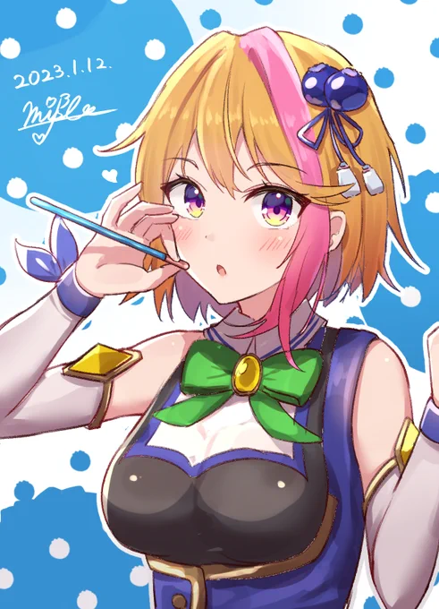 今、青ポッキー出てるっぽいので!#あうとら#イラスト #オリジナル 