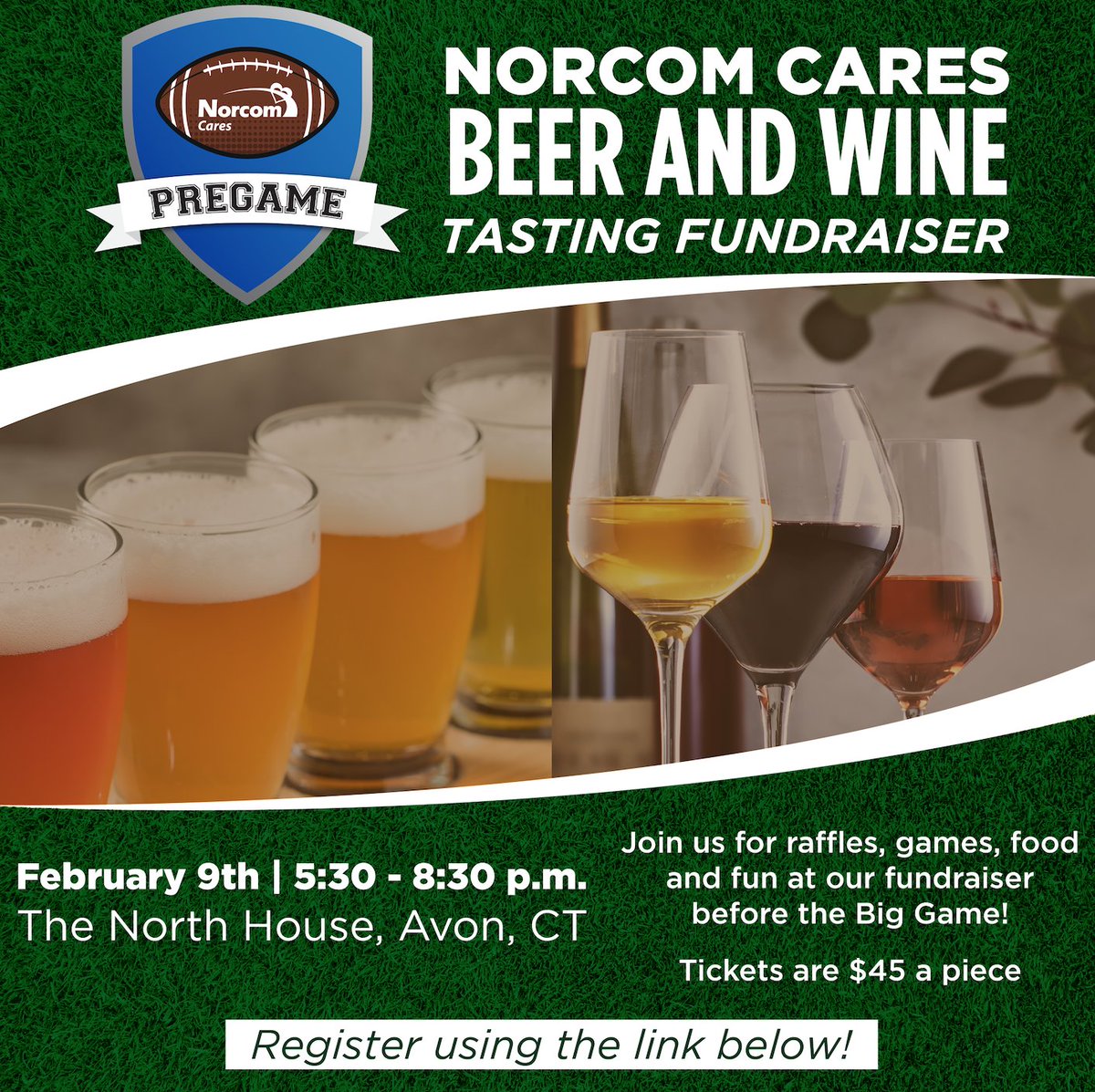 NorcomMortgage's tweet photo. Please join us for Norcom Cares Beer and Wine Tasting Fundraiser on February 9th! 🍺🍷 #norcomcares
To register, please click here: https://t.co/C9NVPw6FJs https://t.co/fveofySYSy