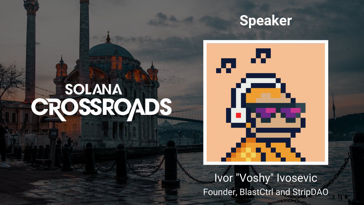 New speaker announcement time! Pleased to have @voshy, Founder of @BlastCtrl and @StripDAO as a keynote speaker at Crossroads! See you there! Get your tickets now at aten.app/crossroads