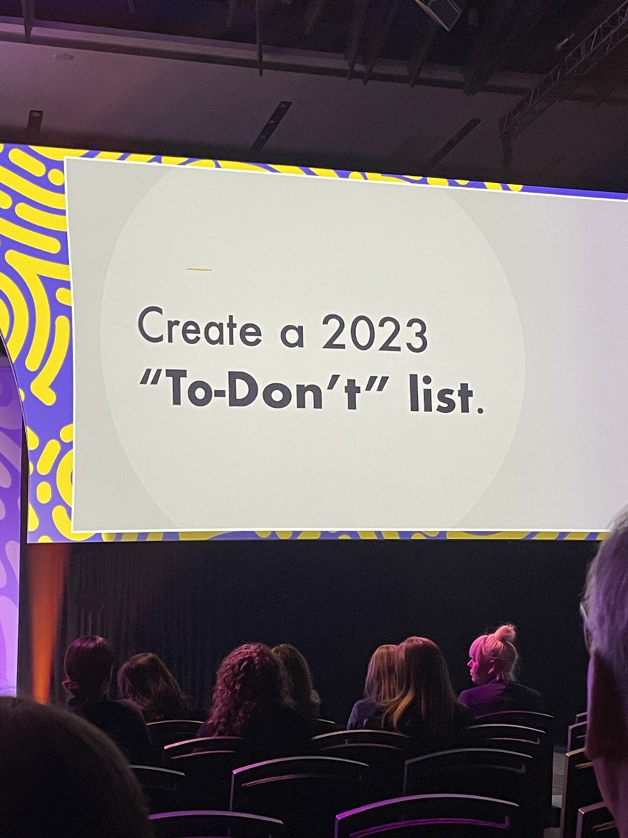 Liking this suggestion for the new year. What should we NOT do. ⁦<a href="/DanielPink/">Daniel Pink</a>⁩ ⁦<a href="/pcmahq/">PCMA</a>⁩ #PCMACL