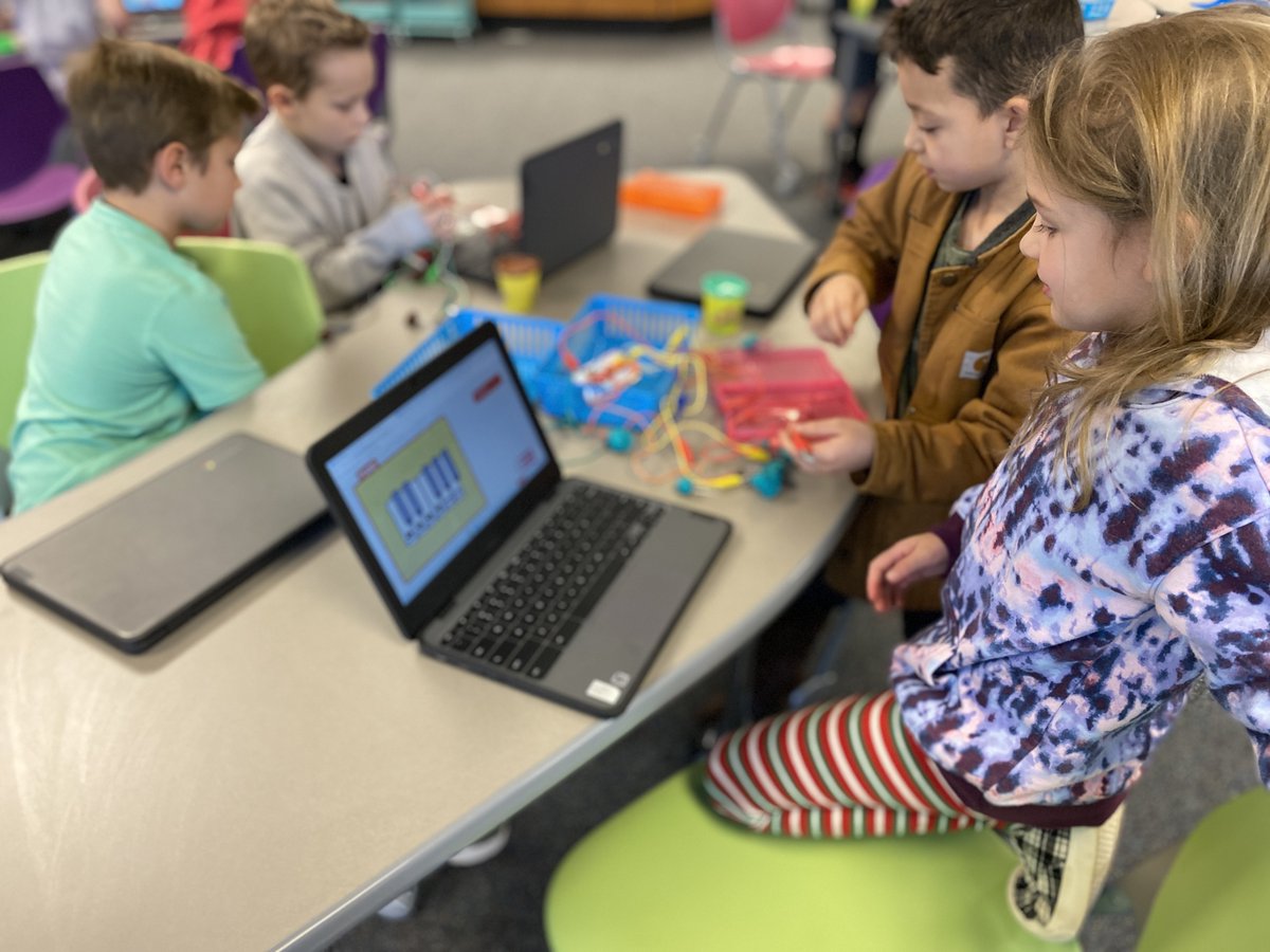 GreatDayatSJ's tweet photo. Mr. Waters’ students explored and and learned how to use MakeyMakey today.  This is going to be an important part of a button &amp; animation they are going to design and code to show their inventory at the goods and services market later this spring.  #greatdayatsj #successatjcss https://t.co/r8SHGz4Gs9