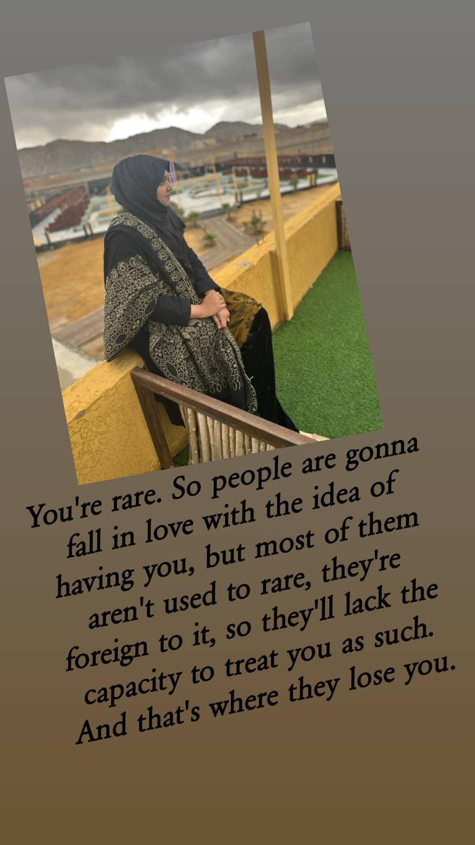 Ghazala_111's tweet photo. You're rare. So people are gonna fall in love with the idea of having you, but most of them aren't used to rare, they're foreign to it, so they'll lack the capacity to treat you as such. And that's where they lose you. https://t.co/iAz0rCszUc