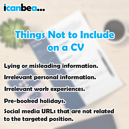 It's important to be aware of the #CV don'ts. ❌

Always proof-read your CV after writing it to ensure it doesn't include any of the following!

#cvwriting #jobapplication #careersadvice #cvhelp #icanbea