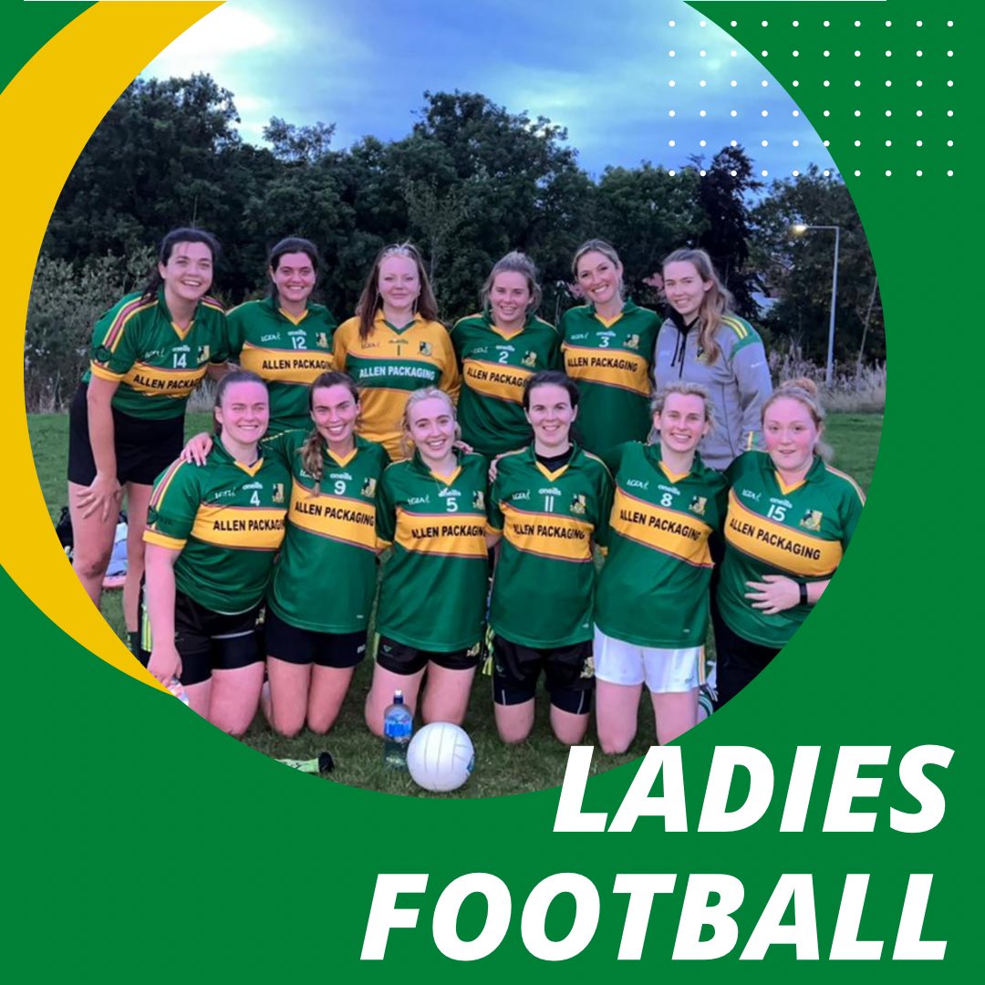 ***Ladies Gaelic Football ***
Our Ladies team are back training on the 16th of January🥳

The team are looking forward to their upcoming trip to Den Haag in March where the girls will line out in the green and gold to represent our great club! 

New players are very welcome