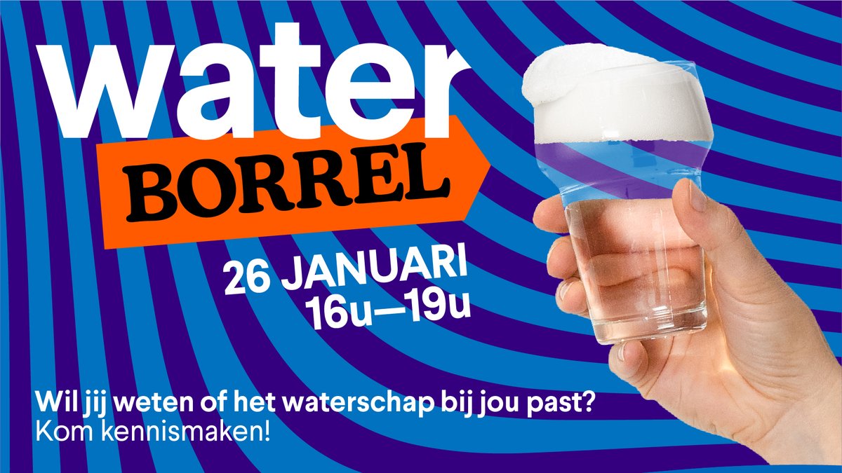 Staat die al in jouw #agenda, de #waterborrel op 26 januari? Ontdek vrijblijvend of werken bij WDODelta iets voor jou is en maak kennis met misschien wel jouw toekomstige collega's. Die kunnen je alles vertellen over #werken in de #waterwereld. 👉 bit.ly/3XlZdKL