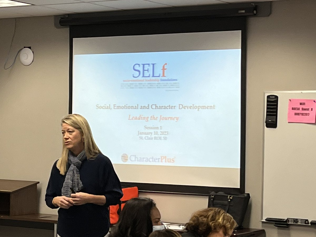 StClairROE's tweet photo. SELf cohort (Socio-emotional leadership foundations) is in full swing! Our leaders love having  @DrJSperry 
@CharacterPlus 
#roe50ignites https://t.co/0aCWMPqnej