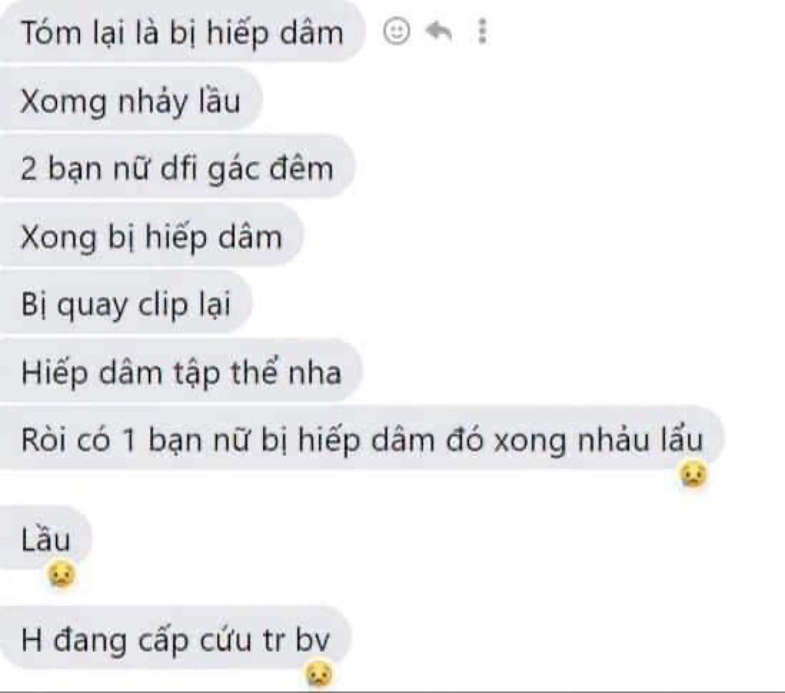 TrngThyTin2's tweet photo. Sự việc 2 sv trường H học NVQS tại QK7 bị H.I.Ế.P D.Â.M T.Ậ.P T.H.Ể quá ác độc, cầm thú #huflit #hiepdamquankhu7 #baovesinhvienhuflit https://t.co/kNykT1RWhM