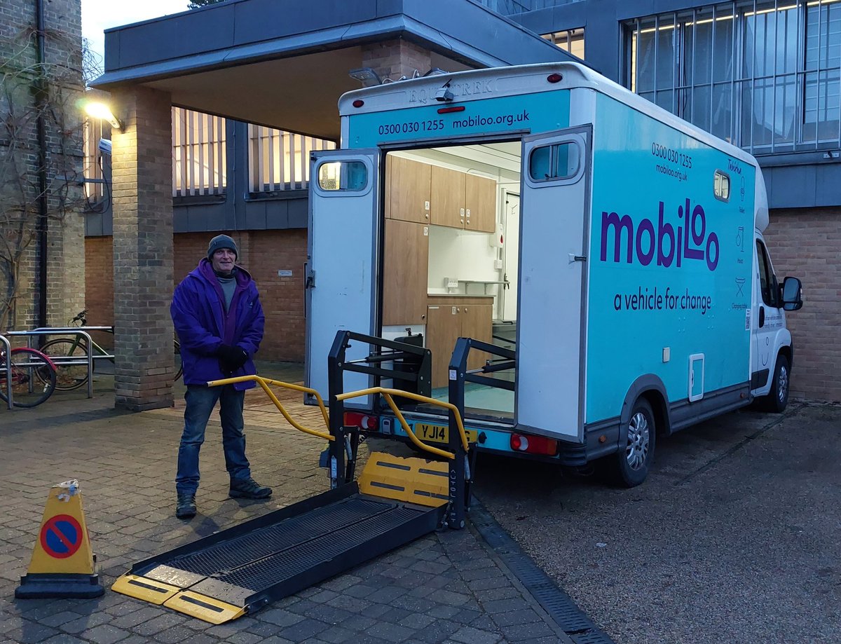 Great to see the lovely Rich from <a href="/MobilooUK/">Mobi</a> at our first show here in #Cambridge! We're proud to have #ChangingPlacesFacilities at our shows 🤩