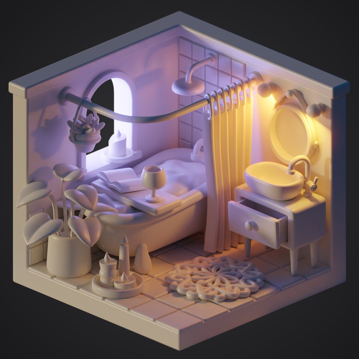 juliestrator's tweet image. I made more #Blender tutorials for @NVIDIAStudio 😊 Wanna see how I modelled this room and listen to me chat about composition, color and other important things to think about while modeling? 
Check out the video: youtu.be/v1zVs0-tcWo
#3dart #3dtutorial @BlenderArtists