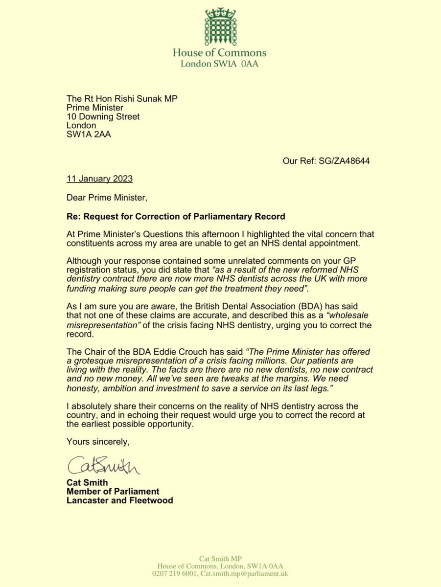 Quite correctly <a href="/CatSmithMP/">Cat Smith MP</a> is seeking correction of an inaccurate answer to her PMQ today