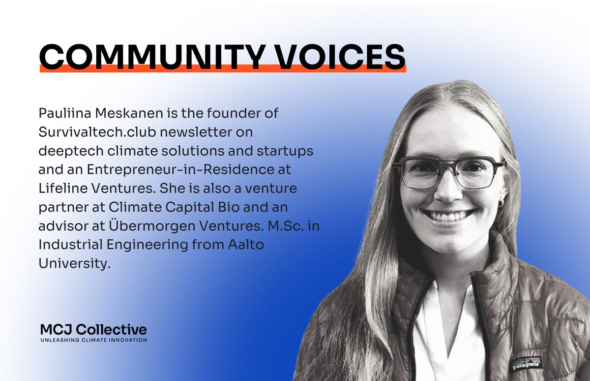 #Deeptech climate startups are humanity's superpower in tackling the climate crisis.

In the @mcjcollective Community Voices, I cover:
🏗️deep tech startups' role in carbon removal and decarbonizing manufacturing
📈growth drivers of deep tech climate startups

Here's a summary⬇️