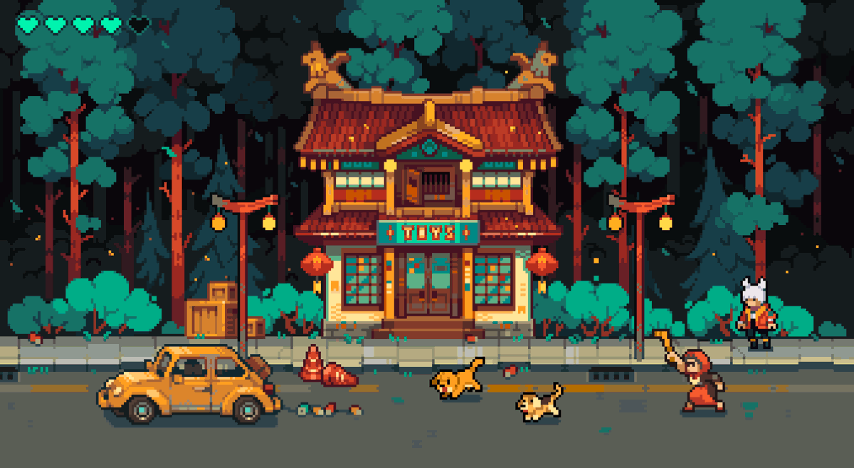 Full pease, behold! 
As always, something kooky is happening here. 
#pixelart #indiegame