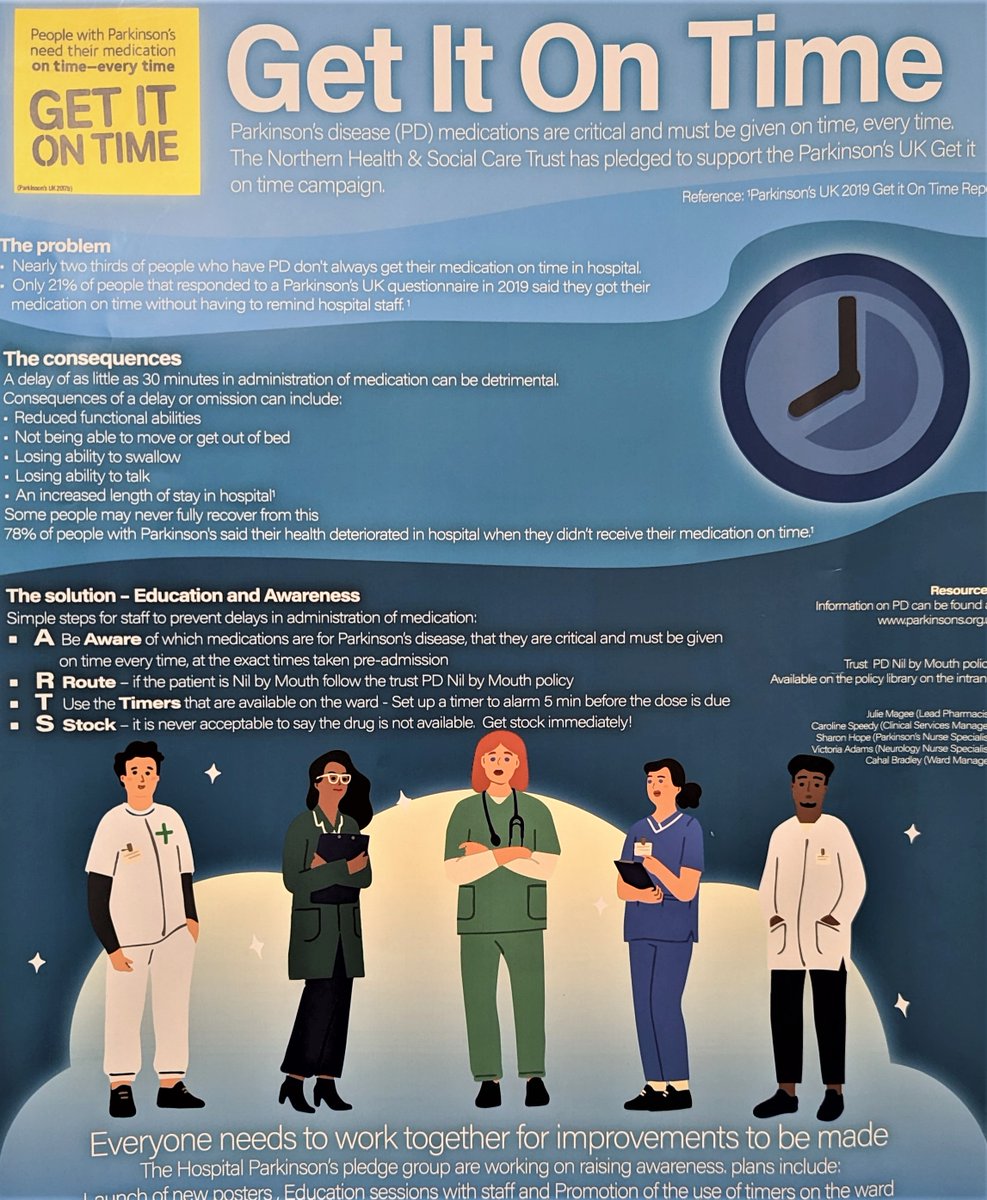 Congratulations to the winners of our World Quality Day competition!⭐️

Julie & team developed this fantastic poster highlighting how people with Parkinson's need their medication on time, every time. 

Excellent work supporting a vital initiative! Well done!
#Getitontime