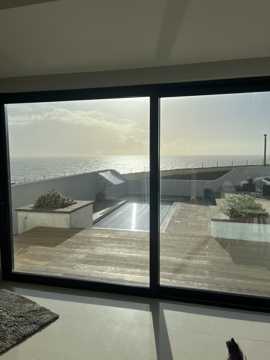 BenchmarkJosh's tweet image. What a view 🌊☀️😍

Back at a customers house today where we previously installed 4 sets of sliders last year. This time we were there to survey the front door which we’ll be replacing with an @InternormUK AT540 Entrance Door 🚪

#BenchmarkWindows #Windows #Doors #Sussex