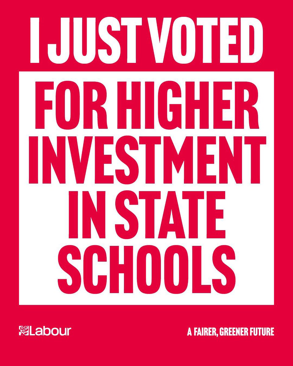LabourSJ's tweet photo. I just voted for higher investment in state schools. https://t.co/zTOLdAgZBh
