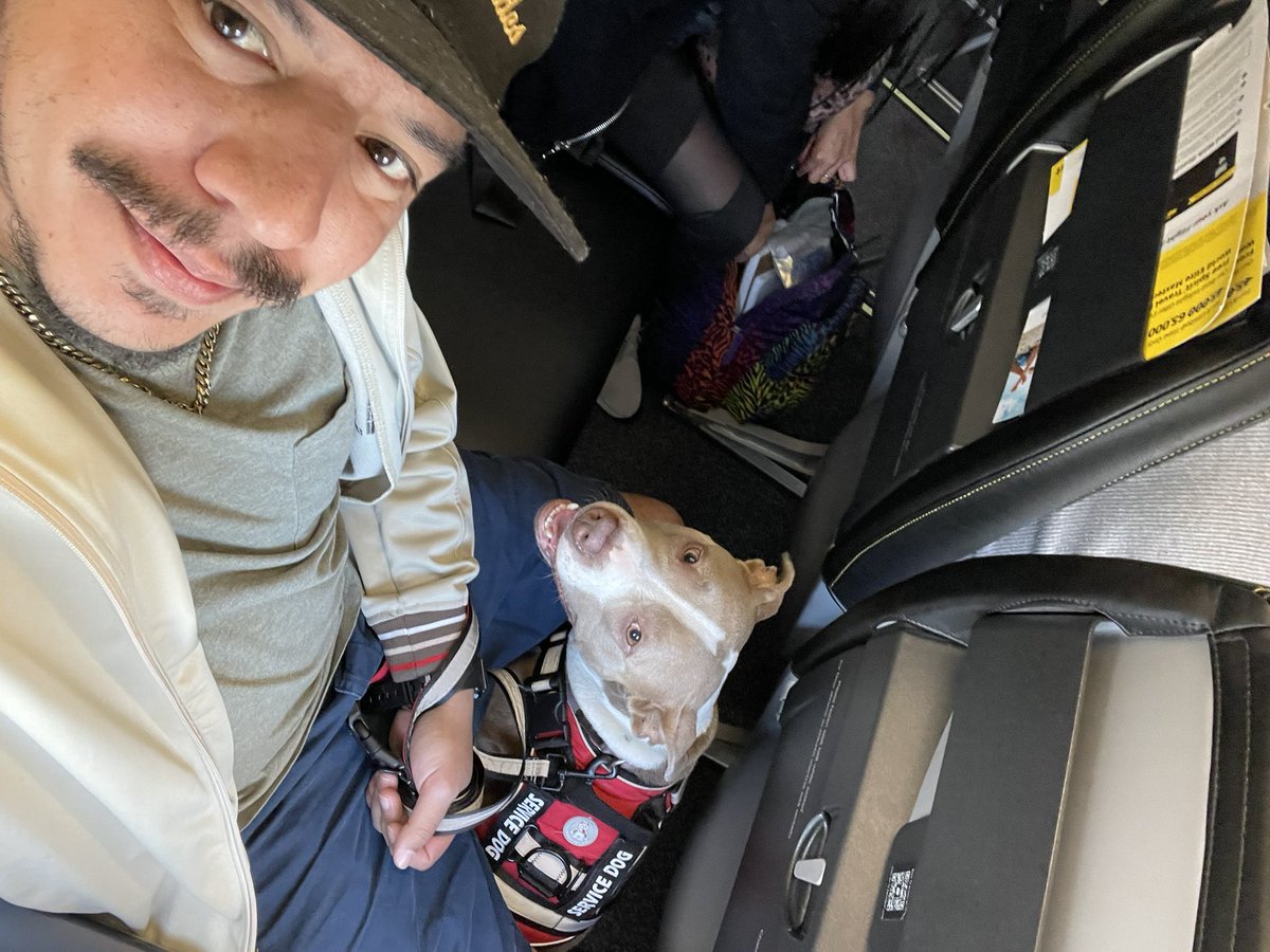 I want to thank <a href="/SpiritAirlines/">Spirit Airlines</a> for going above and beyond, making sure my service dog &amp; I made it to Peru very comfortably. While <a href="/JetBlue/">JetBlue</a> denied us racial profiling bc i had a pitbull.