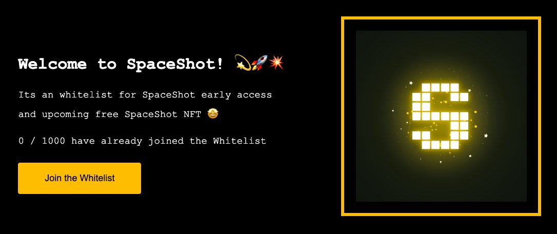It's time to join the #SpaceShot adventure! 🚀 

Come join our Discord: discord.gg/8sFaBySRfu

Get the #EarlyAccess role for a chance to join the whitelist.

#P2E <a href="/shardeum/">Shardeum</a> #GameFi