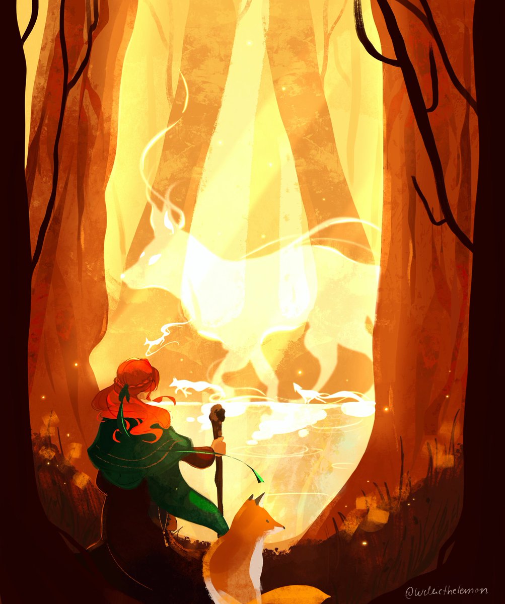 wilmathelemon's tweet image. Fox spirits🦊

#illustration #fantasyart #originalart