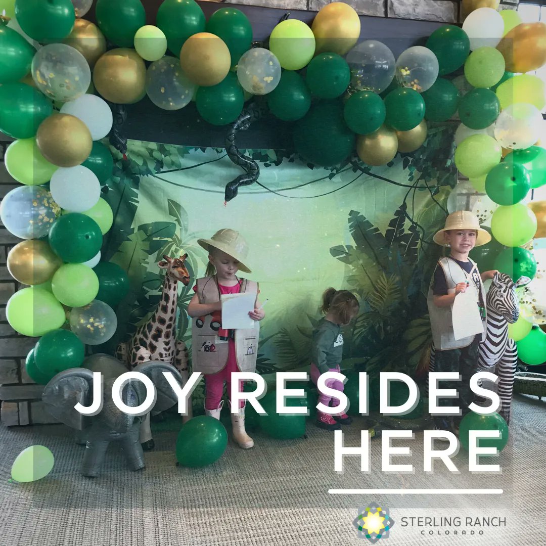 From Safari parties to real wildlife sightings, nature is an integral part of life for Sterling Ranch residents. These little explorers are ready to take on the jungle!

#joyresideshere #mysterlingranch #community #wearefamily