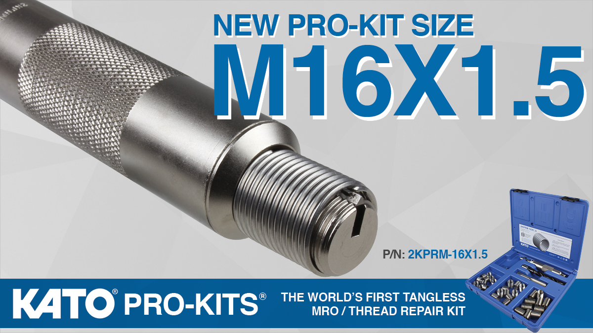 KATOFastening's tweet photo. 📢 LET'S GO BIGGER 👉M16X1.5 is now available for KATO #ProKits to order 🙌Your one stop kit for installation &amp; repairing using our bi-directional #Tangless® screw thread insert. For more sizes visit our website: https://t.co/3bmkG4GSpY🔩#fasteners ✈️ #aerospace 🏭#manufacturing https://t.co/3tzg9spa2S