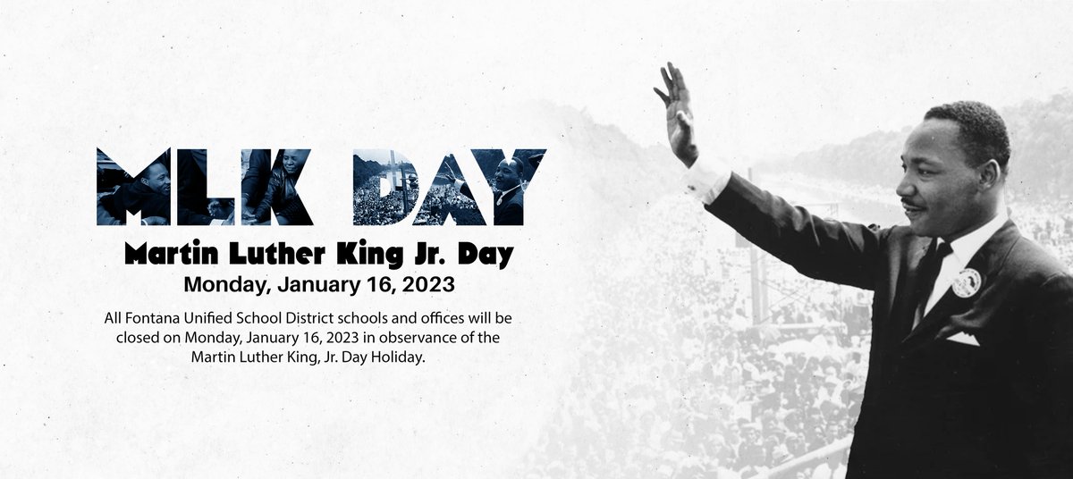 Hello DGIA Family,

Welcome back! We hope everyone had a great break. We wanted to send out a reminder that this coming Monday, January 16th will be a holiday in celebration of Martin Luther King Jr. Day. School will resume as normal on Tuesday, January 17th.