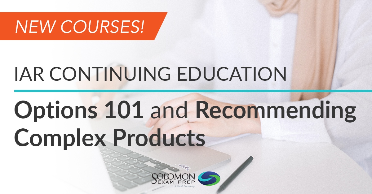 SolomonExamPrep's tweet photo. Solomon has launched two new NASAA-approved courses to help Investment Adviser Representatives complete their annual Continuing Education requirement. Read more: https://t.co/Ux9kyXi6hx

#IAR #NASAA #ContinuingEducation #CE #Options #Securities #OnlineCourse https://t.co/qxx6sLHvnm