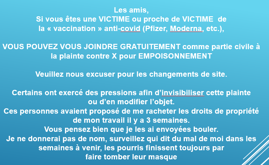 StatChrisCotton's tweet photo. ❌❌❌IMPORTANT ❌❌❌
Voici le seul et unique lien pour vous joindre à la plainte pour empoisonnement
https://t.co/DKvPf4m0oR
Lisez-bien mon message ci-dessous ! https://t.co/eT62TuP6Lk