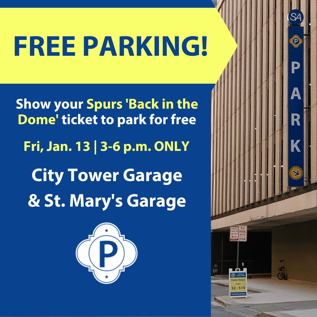 City of San Antonio on Twitter "We’re offering free parking in the